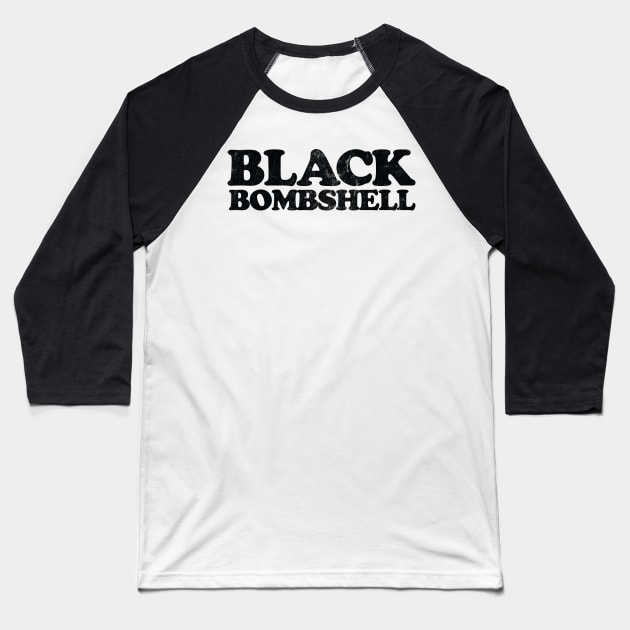 Black Bombshell Baseball T-Shirt by DankFutura